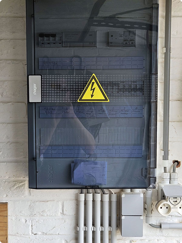 coffret électrique dans une maison à Trooz